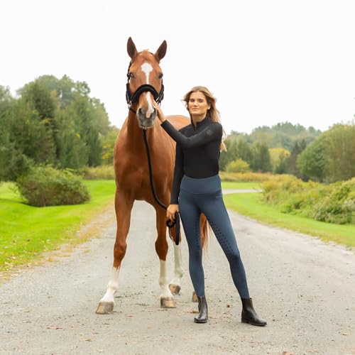 Equinavia Valkyrie Ultra Fleece Breakaway Horse Halter | Padded Fleece Adjustable Safety Halter with Nylon Webbing - Black/Black - Cob - color: Black/Black, size: Cob