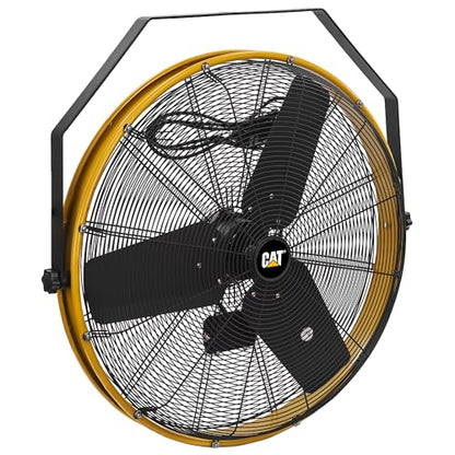 CAT fans - 30 Inch Outdoor IPX4 Weatherproof High Velocity Wall Mounted Shroud Fan. 8900 CFM, 3 Speed - For Industrial, Commercial, & Residential Use. cETL Certified (HVOD-30S-NG)