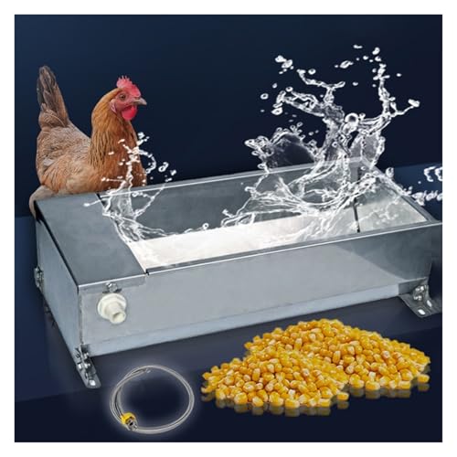 Stainless Steel Cattle Drinking Bowl, Heavy Duty 2 Gallon Livestock Water Trough, Portable Farm Animal Feeding Rack For Chicken Cattle