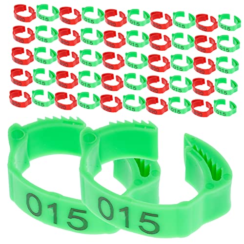 Abaodam 200pcs Chicken Leg Bands Identification Tags for Poultry Chicken Bracelets