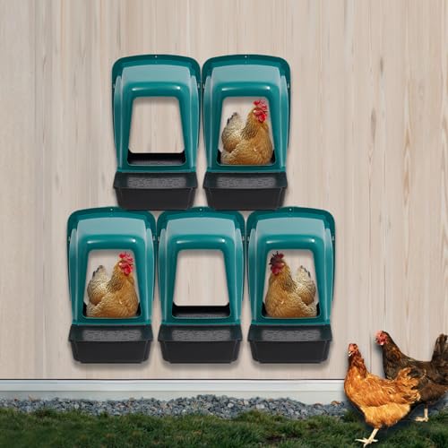 5 Pack Roll Away Egg Collection Trays,Chicken Laying Boxes, Ventilated,Chicken Nesting Boxes,Roll Out Laying Boxes for Hens,Egg Nesting Box for Hen Coops, Backyard Poultry Farms