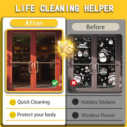 Floor Scraper Tool, Floor Scraper Long Handle Heavy Duty 16-62" Comes with 10 Metal Blade Suitable for Cleaning Labels on Tiles Windows and Floors Handle Comes with Soft Sponge