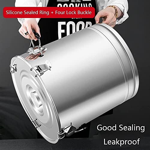 Milk Barrel, Milk Transport Bucket, Milk Jug Oil Barrel Tea Canister, 304 Stainless Steel Silicone Seal Tank Heavy Duty Dairy Pot for Liquid Solid Storage,25L,25L - size: 25L