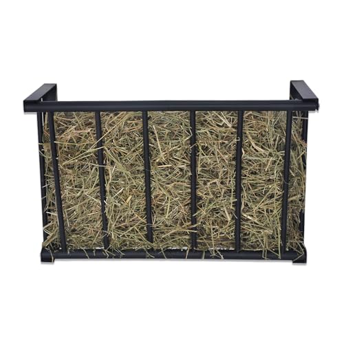 Wall Mount Hay Rack, 27'' Long Livestock Hay Feeder with 16 Gallon Capacity, Carbon Steel Hay Feeder for Sheep, Goats, Horses, Indoor Outdoor Uses - size: 16INCH