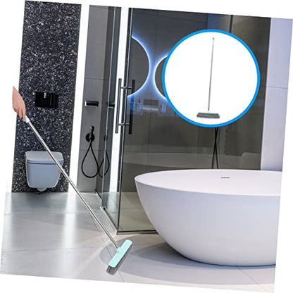 COLLBATH Long Handle Floor Brush Stiff Bristles Cleaning Broom for Bathroom Kitchen - color: Green