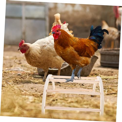 VICASKY 4pcs Wooden Chicken Training Perch Set Adjustable Chicken Ladder and Roosting Stand for Hens Compatible PET and Parrots