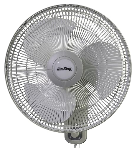 Air King 9016 Commercial Grade Oscillating Wall Mount Fan, 16-Inch - size: 16 inch, style: Classic