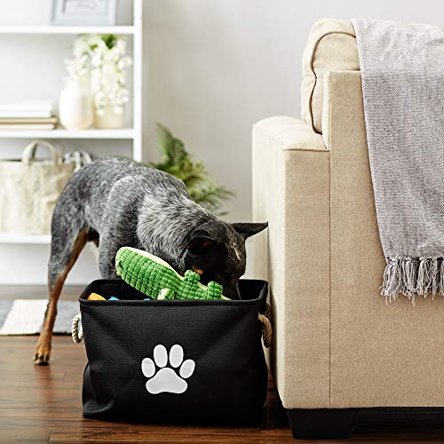 Bone Dry Pet Storage Collection Collapsible Bin, Black, Medium Rectangle - color: Black, size: Medium Rectangle