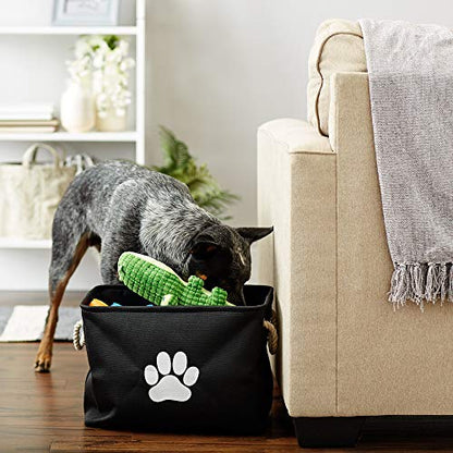 Bone Dry Pet Storage Collection Collapsible Bin, Black, Medium Rectangle - color: Black, size: Medium Rectangle