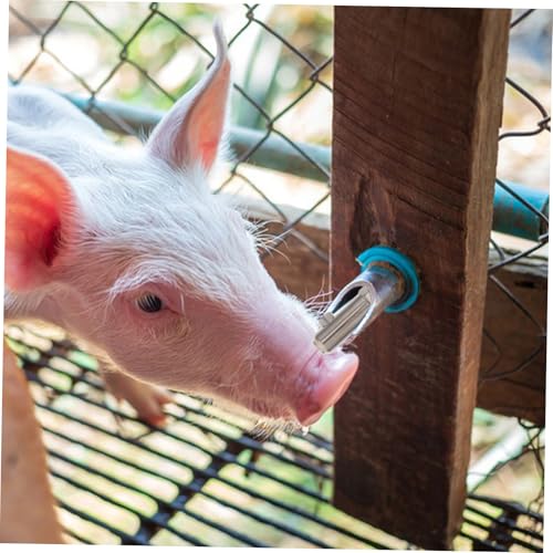 BESPORTBLE Anti-Splash Stainless Steel Pig Waterer Nozzle Durable Automatic Drinking Dispenser for Livestock for Farm Use Easy to Install and Portable Nipple Waterer for Pigs