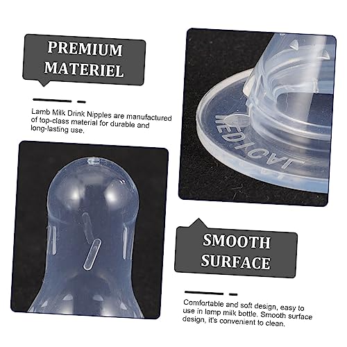 10Pcs Lamb Feeding Nipples Durable Milk Drink Pacifiers for Calves and Animals and Easy to Use for Livestock Feeding Supplies