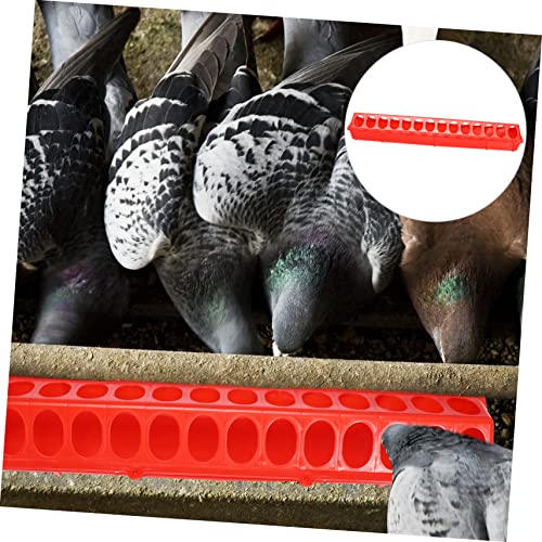 Toyvian 2pcs Chicken Food Trough Feeder Galvanized Poultry Supplies Food Bowl DIY Feeder Poultry Feeding Trough