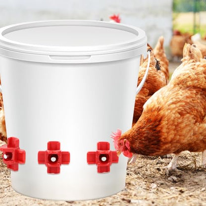 Chicken Water Nipples,25pcs Horizontal Chicken Nipple Waterer for Poultry Coop,Leakproof Poultry Watering System Non Leak,Water Saving Design for Drinkers Quail Duck Outdoor Use,with Drill Bits/Tape