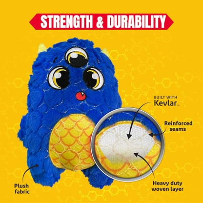 Bite Force - Durable & Strong Dog Toy Blue Furocious Frank Monster with Squeaker, Kevlar-Reinforced Seams for Aggressive chewers. - color: Medium - Furocious Frank