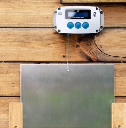 ChickenGuard Automatic Chicken Coop Door Opener, Power by Solar/Batteries/Electric. Strong Motor Lifts 2kg; Timer/Light Sensing; Motor Units only or Combination Kits (PRO + Solar Kit) - size: PRO + Solar Kit
