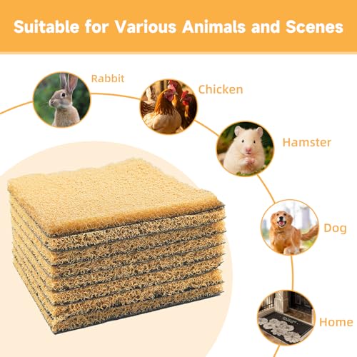 DRQ 8 Pcs Nesting Pads for Chicken Coop - Washable Chicken Nesting Pads, Reusable Chicken Coop Accessories for Hen Laying Mats 12"×12" (Brown) - color: Brown