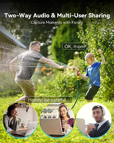 blurams 2K Outdoor Camera Wired, 5GHz/2.4GHz Wi-Fi Cameras for Home Security Outside with 360° PTZ, Color Night Vision, Motion Detection Tracking, Two-Way Audio, IP66 Weatherproof, Works with Alexa