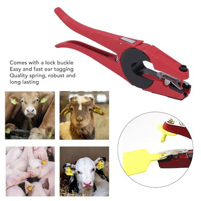 Livestock Ear Tag Applicator Universal Animal Ear Tag Pliers for Cattle Pigs Sheep Goats