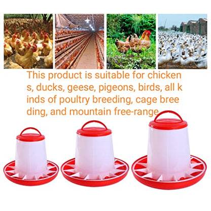 Chick Feeder and Waterer Set, 1L Baby Chicken Waterer Feeder, Baby Chicken Starter Kit, Hanging Poultry Drinker Quail Feeder, Small Coop Water Dispenser for Chickens, Turkeys, Ducks (3KG Feeder) - color: 3KG Feeder