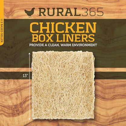 Rural365 Chicken Nest Box Liners 12 Pack - Chicken Coop Bedding, Poultry Supplies Chicken Bedding Nest Liners Chickens