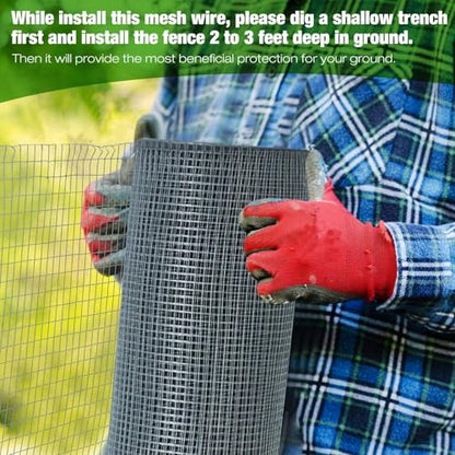 Tatuo Hardware Cloth 1/2 Inch 16in x 50ft Hot Dip Galvanized After Welded Cage Mesh Rolls 21 Gauge Metal Chicken Wire Roll Wire Fencing Poultry Netting for Raised Garden Rodent Animals - color: Silver, size: 16in X 50ft