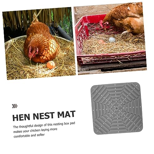 Kisangel Chicken Nesting Box Pad Washable Silicone Liner for Coop Bedding Soft and Nesting Pads for Chickens Non-Slip Design Suitable for Nest Box