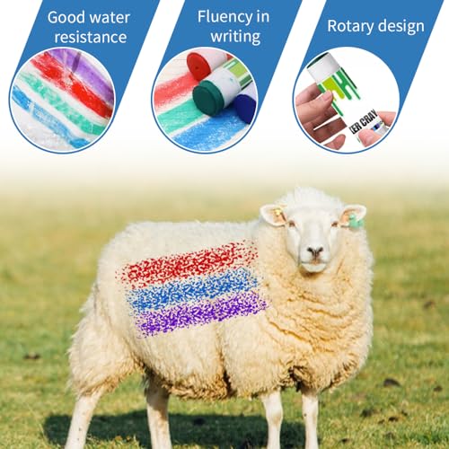 Livestock Marker 5Pcs Multi-Color Pig Cattle Cow Sheep Marker Farming Livestock Marking Accessorie