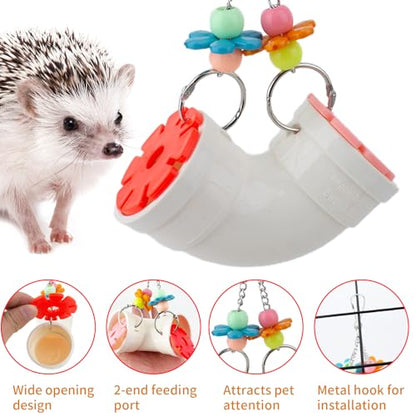 Hedgehog Toys for Hedgehogs to Play with, Foraging Toys for Hedgehogs, Hanging Slow Feeder Enrichment Toy Puzzle Supplies Cage Accessories for Rat, Hamster, Rabbit, Parakeets