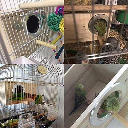 YJJKJ Wood Parakeet Nest Box Pet Bird House Parrot Breeding Mating Box Bird Cage Box for Lovebirds Cockatiel Parrotlets Budgerigar Parakeet (L) - size: Large