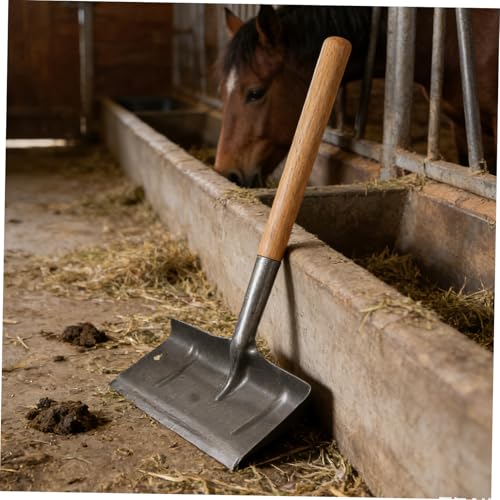 Manual Livestock Cage Shovel Head for Barn Cleaning with Manganese Steel Construction, Versatile Pasture Manure Scoop for Alpaca and Horse Stables, Easy Care Poultry Cage Cleaning