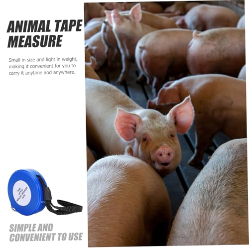 UKCOCO Multipurpose Animal Measuring Tape for Goats Pigs and Cattle Tearproof Retractable Body Weight Tape Measure with High Precision for Chest and Waist Circles Farm Livestock