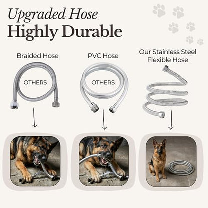 Automatic Pet Water Dispenser - 304 Stainless Steel Auto-Fill Water Bowl for Dogs - Poultry & Livestock - Float Water Level Control - 3/4" GHT Faucet Compatible - Wall Mount/Ground Usage