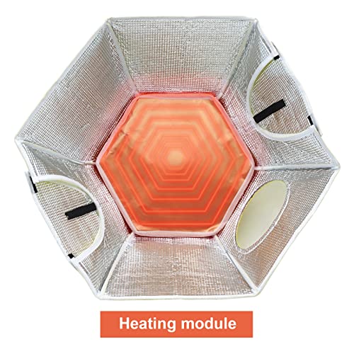 Large Chick Brooder Heating Plate Chick Brooder Box 21.6" Heat up to 50 Chicks, Chick Warmer Chicken Coop Heater Poultry Brooder for Chick Duckling Quail Goose Bird Hatchling