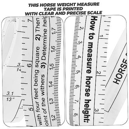 Totority Horse Measuring Tape for Livestock Reusable Weight Measure Tape for Farm Use Accurate Body and Waist Measurement and