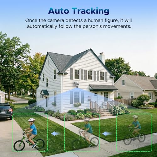 VOOPEAK 4G LTE Cellular Security Camera, Dual Lens 360° PTZ Auto Tracking, Solar Camera Outdoor Wireless with SIM Card,2K HD Color Night Vision, IP66 Waterproof, 2-Way Audio,No WiFi Needed