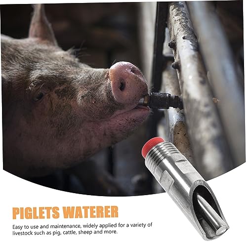 BESPORTBLE 5pcs Pig Nipple Waterer Automatic Livestock Waterer Stainless Steel Pig Drinking Fountain