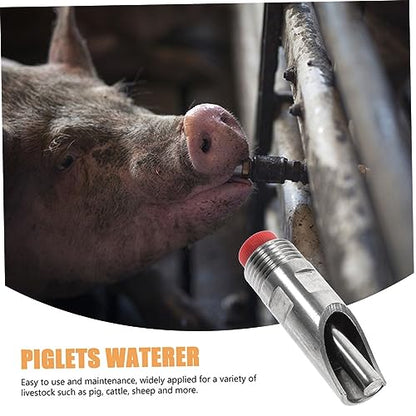 BESPORTBLE 5pcs Pig Nipple Waterer Automatic Livestock Waterer Stainless Steel Pig Drinking Fountain