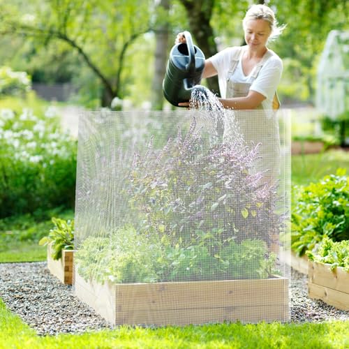 AMAGABELI GARDEN & HOME Hardware Cloth 1/2 Inch 48 x 100 ft 19 Gauge Chicken Wire Fence Weld Wire Fence Mesh Roll Garden Fencing Border Plant Support Poultry Netting Snake Fence Gopher Wire - size: 1/2" 48"x100' Vinyl Coated