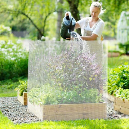 AMAGABELI GARDEN & HOME Hardware Cloth 1/2 Inch 48 x 100 ft 19 Gauge Chicken Wire Fence Weld Wire Fence Mesh Roll Garden Fencing Border Plant Support Poultry Netting Snake Fence Gopher Wire - size: 1/2" 48"x100' Vinyl Coated