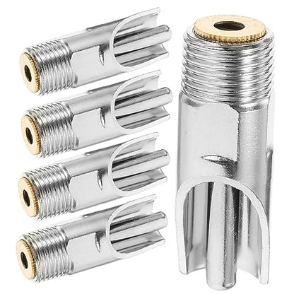 POPETPOP 5pcs Automatic Pig Waterer Stainless Steel Pasture Feeder Piglets Waterer Livestock Drinking Water Nipple