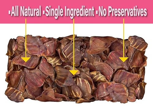 Scoochie Pet Brazilian Pig Ears - All-Natural, 75 Pack Pig Ears for Dogs - size: 75 Count