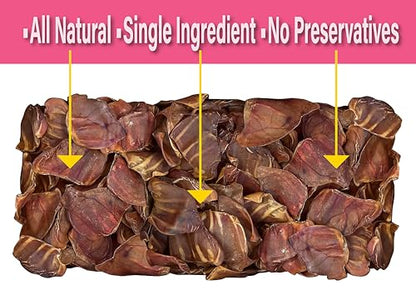 Scoochie Pet Brazilian Pig Ears - All-Natural, 75 Pack Pig Ears for Dogs - size: 75 Count