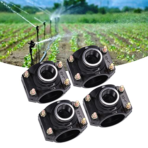 Water Systems Drain Saddle Valve, 4 Sets Water Drain Saddle Plastic Pipe Additional Quick Connector Tee Kit G1 Female Thread