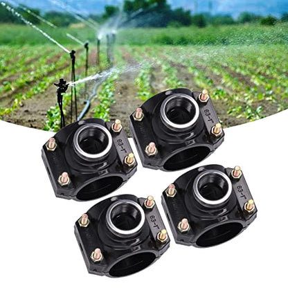 Water Systems Drain Saddle Valve, 4 Sets Water Drain Saddle Plastic Pipe Additional Quick Connector Tee Kit G1 Female Thread