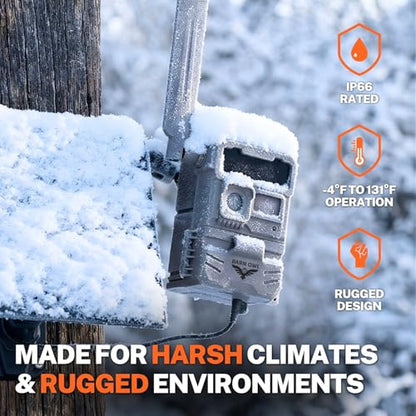 Barn Owl RangeCam Cellular Security Camera System – Off-Grid Monitoring with Solar Power, No WiFi, Works on All U.S. Networks – Farm, Ranch & Property Surveillance (RangeCam Live) - style: RangeCam Live