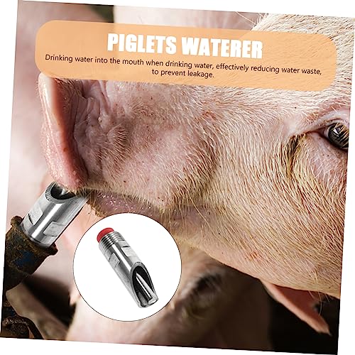 Kisangel 10pcs Automatic Stainless Steel Pig Waterer Feeder Nipple Drinker Efficient Livestock Watering System for Farm Use