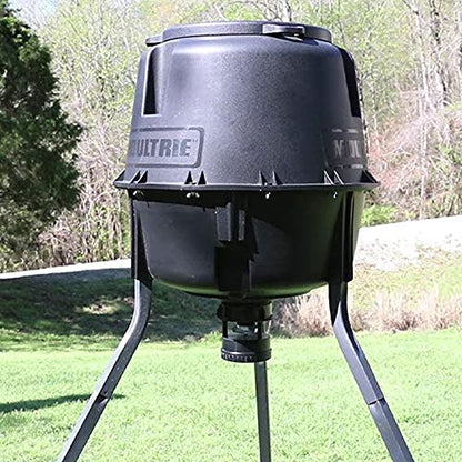 Moultrie 30-Gallon Deer Feeder Tripod - Moultrie Quick-Lock Hopper System - Digital Timer Control - 200 lb Feed Capacity - Durable Polymer Build - Metal Spin Plate - color: Standard