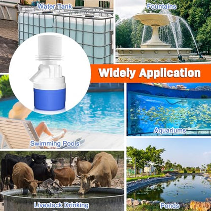 2" Top Inlet Water Float Valve, 2 Inch Big Flow Automatic Water Level Control Float Valve for Water Tank, Water Troughs, Pond, Pool, Livestock, Aquariums (2" Top Inlet) - color: 2" Top Inlet