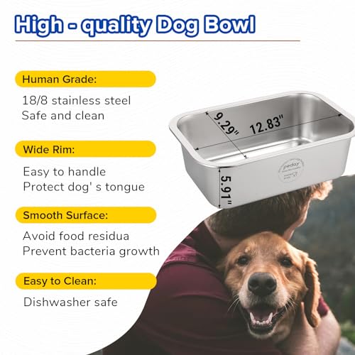 PEDAY Automatic Dog Waterer for Large & X-Large Dogs, Human Grade 18/8 Stainless Steel, Water Bottle Not Included - size: 2.64 gallon