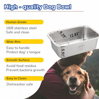 PEDAY Automatic Dog Waterer for Large & X-Large Dogs, Human Grade 18/8 Stainless Steel, Water Bottle Not Included - size: 2.64 gallon